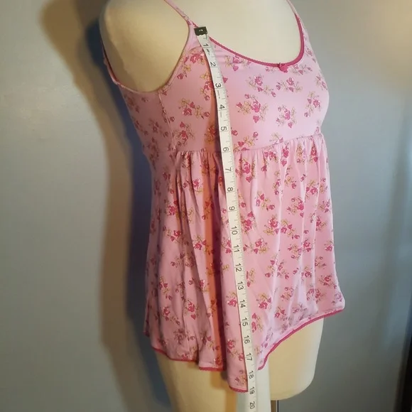 VICTORIA'S SECRET ANGEL SLEEP TOP S PINK FLORAL - Picture 3 of 5